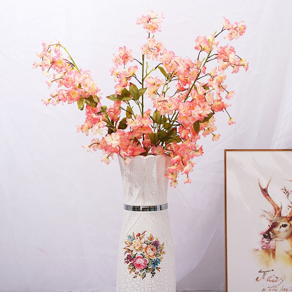 Künstliche Kirschblüten Simulationsblumenstrauß für die Heimdekoration (Orange)