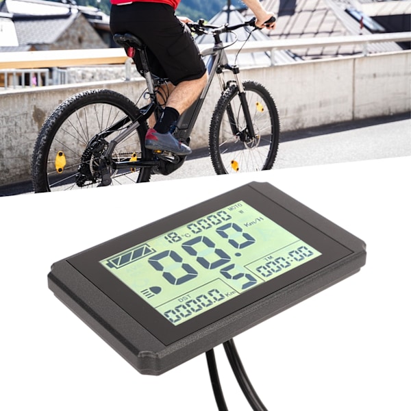 Ersättningsskärm för elcykel LCD-display, modifiering LCD10H-skärm, SM-kontakt för KT