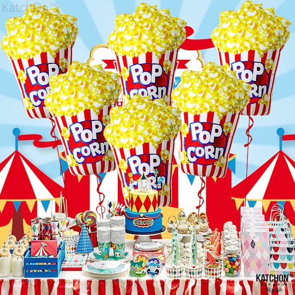 Popcorn Papperslådor, Magisk Filmkväll Med Fettresistenta Hinkar, Retrodesign För Hollywood-Temafester, Stora Behållare Med Enkel Vikning