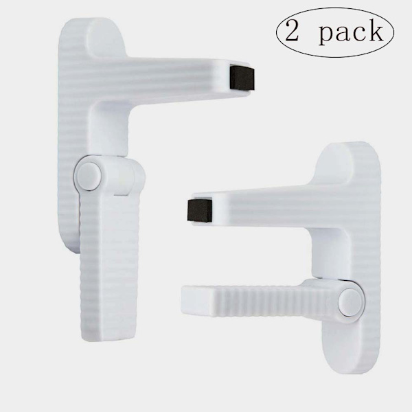 Dörrspakregellås, barnsäkert dörrlås med 3M-tejp, barnsäkra dörrlås (2-pack)