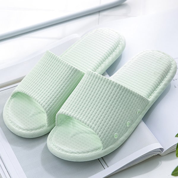 Badtofflor Unisex Halksäkra Dusch Badsandaler Inomhus Mjuka Tysta Tofflor Grön