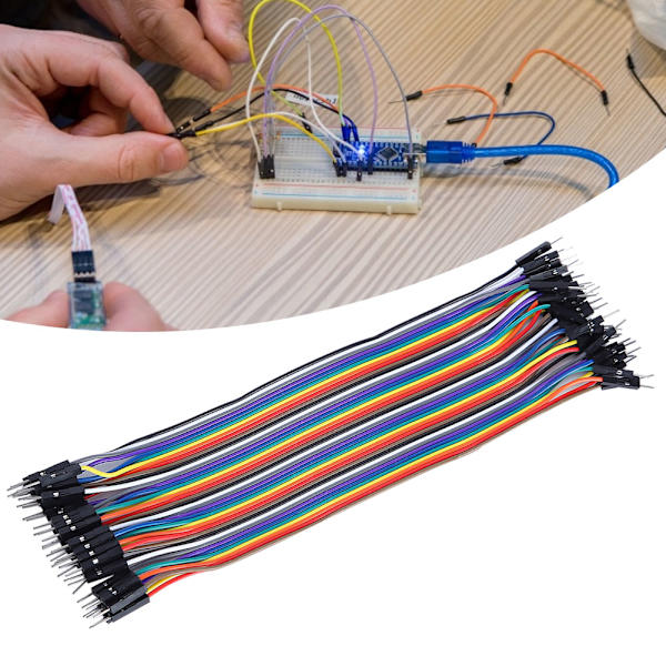 10 st Hopptråd Plast Han till Han Kopplingssladd för Dator Elektronik 2.54mm