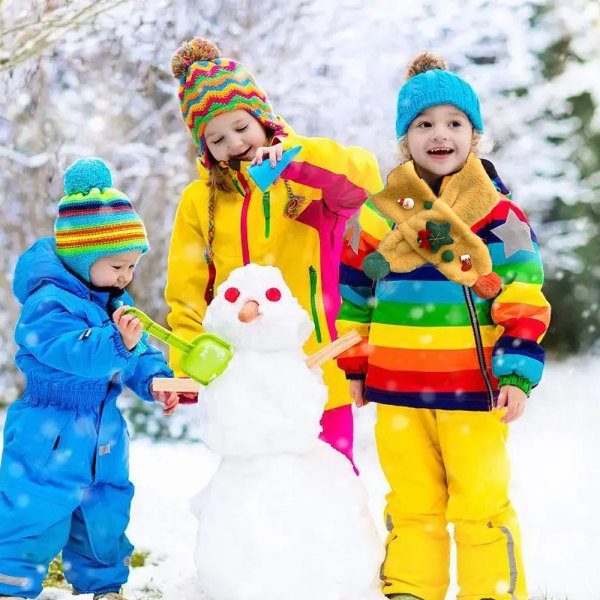 Jul vinter tecknad plysch varm hudvänlig halsduk för barn yellow