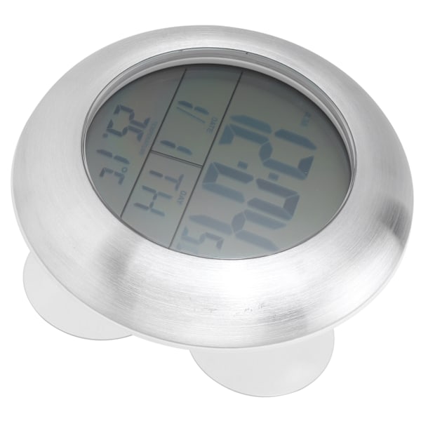 IP24 Vattentät Digital Duschklocka, Nedräkningstimerfunktion, Termometer & Hygrometer, Idealisk För Kök Spa-område (Sugkoppshängning)
