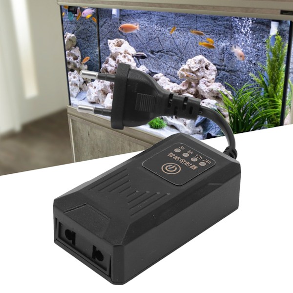 Akvarietimer Aquarium Ljustimer Akvarium Timing Socket Justerbar Akvarium Timer Controller 110‑220V EU-kontakt