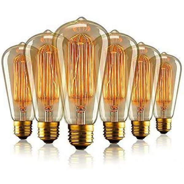 E27 Retro glödlampor, Edison Antique Bulb Varmvit