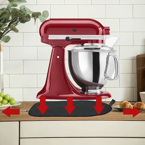 Glidbräda för matberedare, tillbehörsbasmatta, mixerbas, kompatibel 4,3L-4,8L för Kitchen Aid Heavy Duty matberedare tillbehör kaffe
