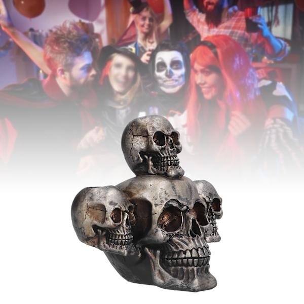 Kandelaber i form av hartskallegjord av harts, medicinsk modell, ljusdekoration för Halloween-hemmet
