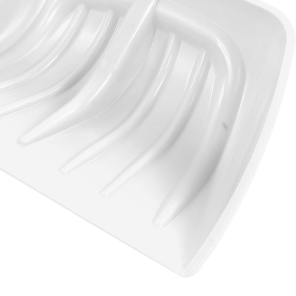 Snöskyffel PP Plastblad Skyffel för Grus Jord Löv Trädgård Bygg Ren Vit