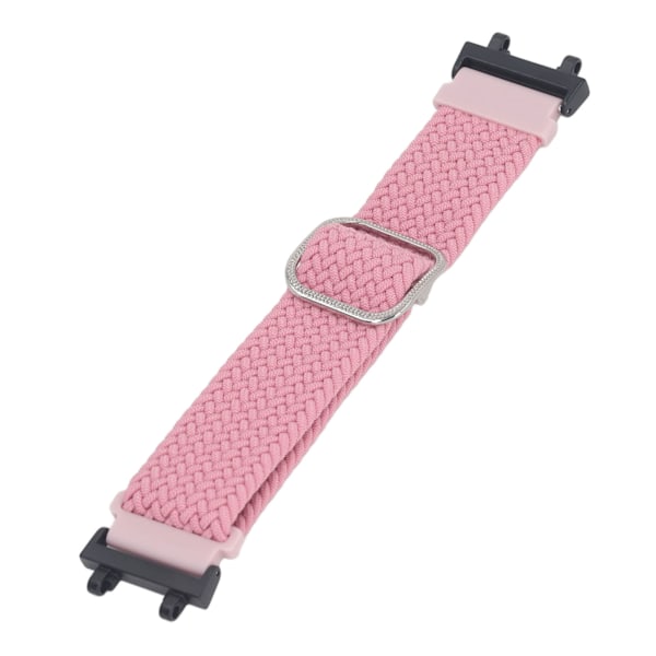 Snabbfäste Klockarmband Justerbar Storlek Andningsbar Elastisk Nylonväv Klockarmband för Amazfit Active Edge A2212 Rosa