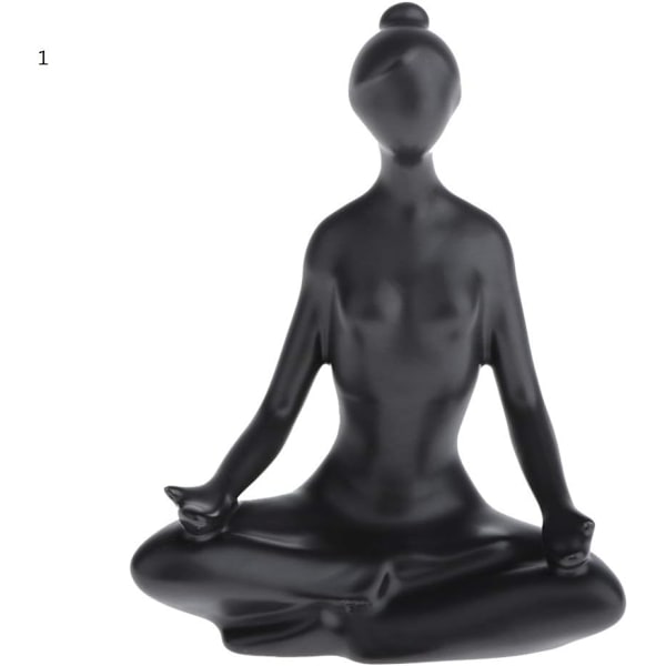 Hemdekoration Keramik Yoga Pose Yoga Staty, Meditationsrum Yoga Coach Kollektion Yoga Gåvor