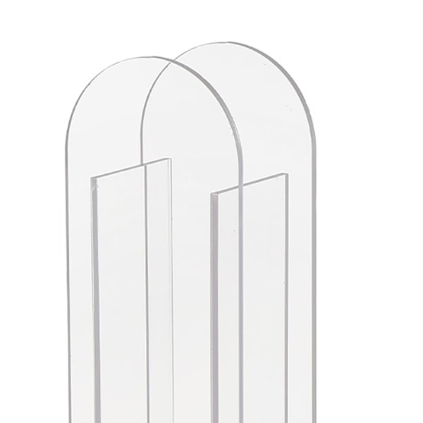Modern Akryl Klar Vas Färgglad Akryl Blomvas för Bröllopsfest Hem Bord Dekoration Transparent Vit