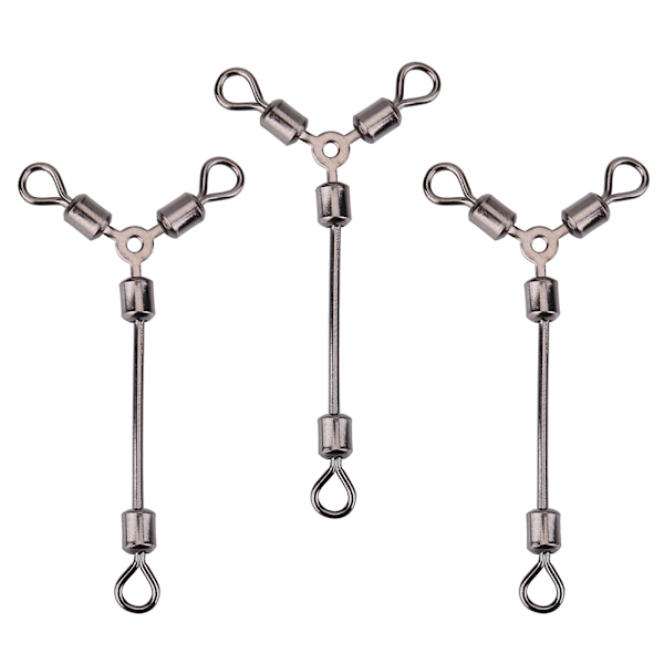 15 st hållbara Y-formade 3-vägs rullande swivels fiskekrok lockar kontakter fiskeutrustning tillbehör (12 #)