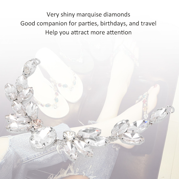 2 st Marquise Diamant Klolkedja Trim Glas Kvinnors Kläder Tillbehör DIY Sömnad Dekor Hantverk 2x17cm Oval