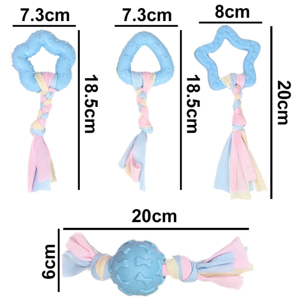 Valp Bitleksaker för Små Hundar Husdjur Spelar Jaga Tugga