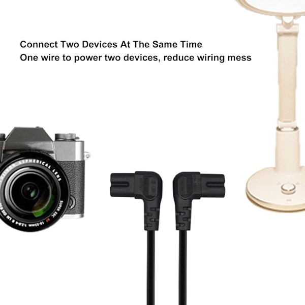 IEC320 C8 till Dual C7 Sladd Hane till Hona 1 in 2 Out AC Ström Splitter Kabel för LCD Monitor Skrivbordslampa 100‑250V