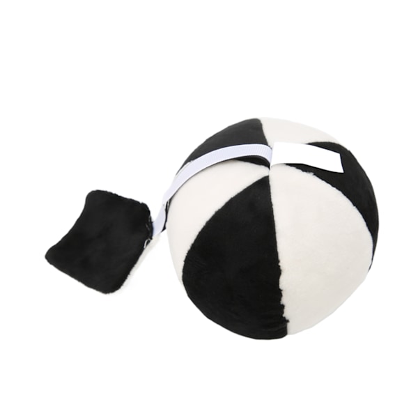Baby Vision Träning Boll Hudvänlig Tvättbar Tidig Utbildning Leksak Boll för 0-12 Månader Baby Svart och Vit Boll