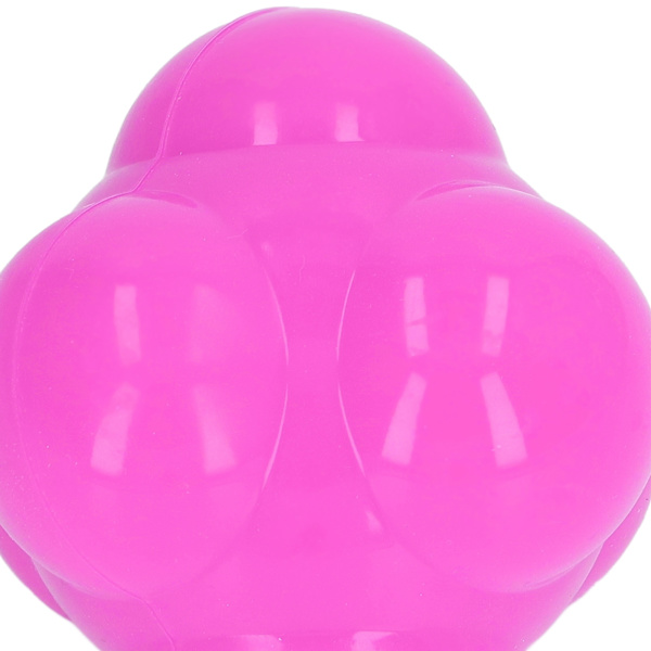 Reaktionsboll i gummi, ljus färg, hexagon, reaktionsboll för att förbättra hand-öga-koordination, smidighet, rosa