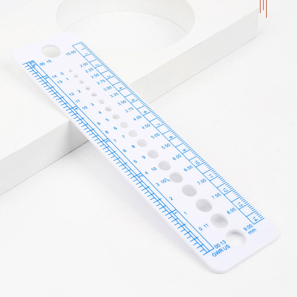 20 st Stickmått Mjuk Plast Stickmätare Storleksmätare DIY Nål Storleksverktyg för Patchwork
