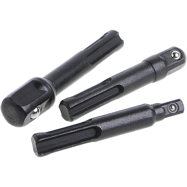 3-delad SDS Plus-hylsadapteruppsättning 1/4\"/3/8\" 1/2\" chuckadapter