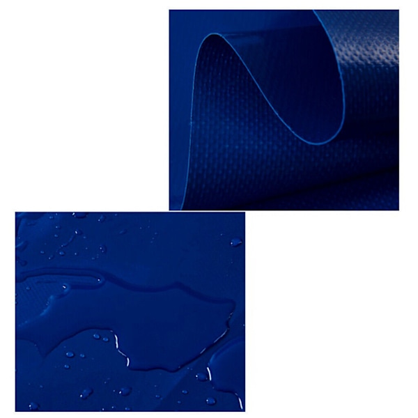Allvädersskydd för släpvagn, slitstarkt material med elastisk fåll och vindtät design, vattentät universell passform 207x114cm förstärkt marin