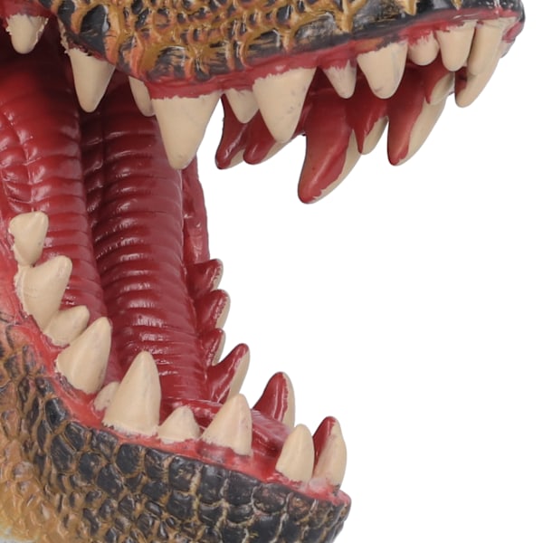 Dinosauriehanddocka i gummi - Bärbar, giftfri, hållbar, slitstark, handmålad dinosauriehanddocka