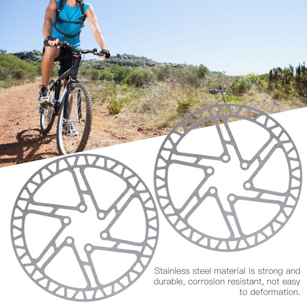 Slitstark cykelbromsskiva 160 mm, bromsskiva för mountainbike med bult