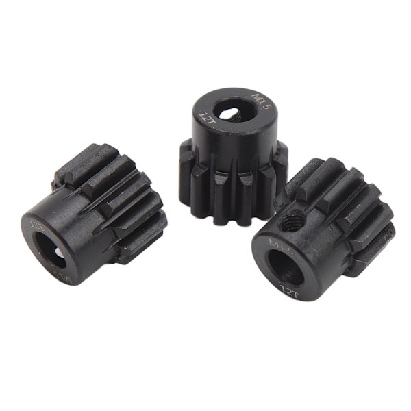 3 st RC-bilväxelsats M1.5 8 mm innerhål stålbilmotorväxel för 1/5 1/8 1/10 modellbil 12T