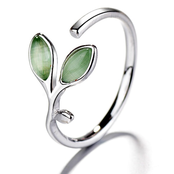 Enkel gröna lövring, fräscht mode och kreativ ring