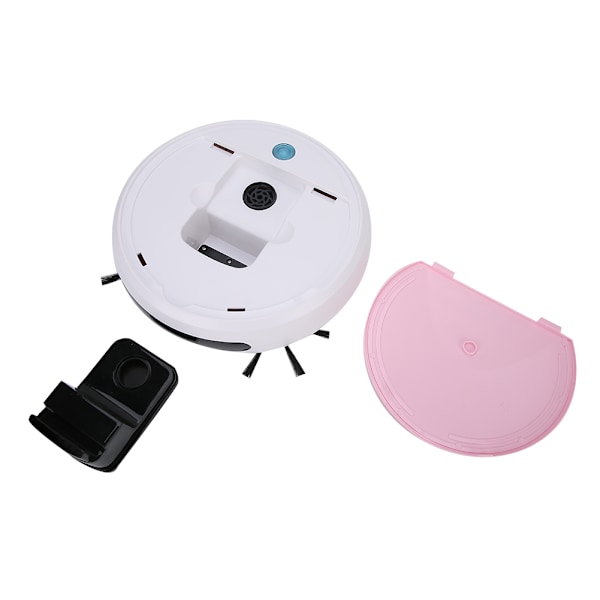 4-i-1 Smart Soptrobot med Stark Sugkraft, Dammsugning, Hemstädning, UV-Rengöring, Rosa
