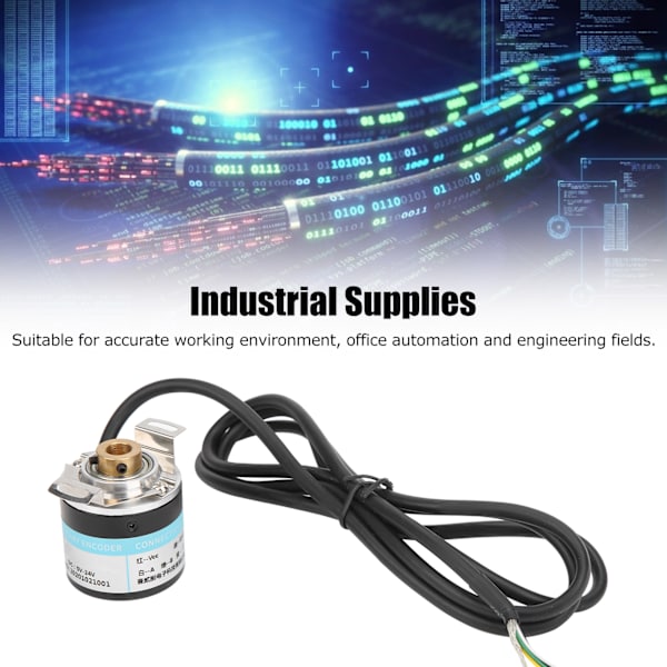 ABZ Inkremental 3-fas Encoder Halv Hål Axel 6mm Motorreducering Utrustning DC524V(C38S6G5-50Z-G24N )