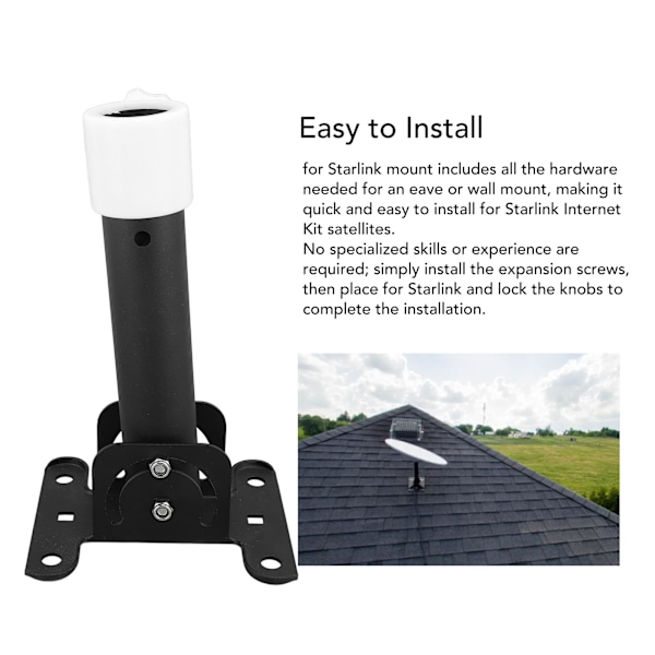 Justerbart takfäste för Starlink Internet Kit, kolstål, satellitinternetmonteringssats för Starlink V2