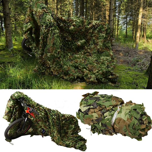 1,5 x 5 m Armé Djungelkamouflage Stealth Nät Jakt/Skytte/Fiske Skydd Gömma