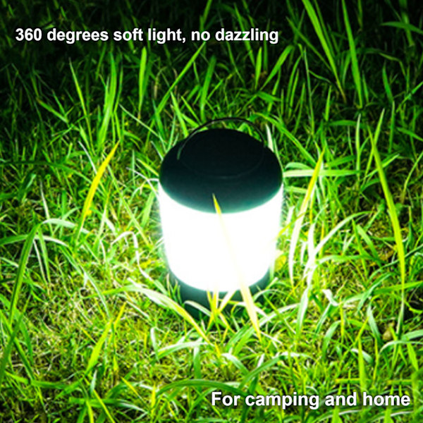 Camping Lykta LED Varmvitt Ljus 3 Justerbara Lägen Lång Batteritid LED Lykta för Utomhuscamping