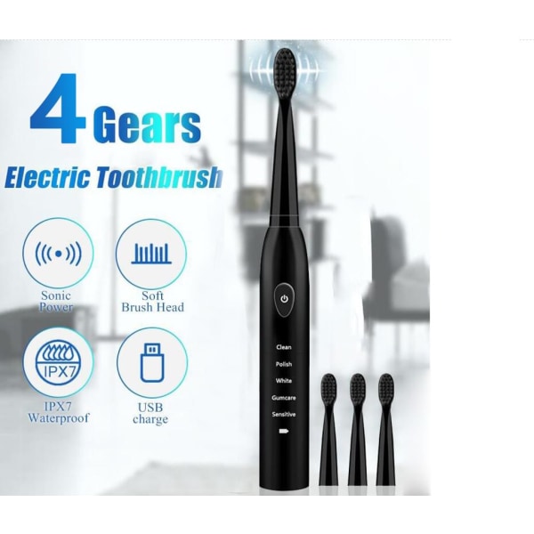 Elektrisk tandborste Deep Cleaning Uppladdningsbar tandborste med
