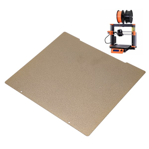 3D-utskrift PEI-pulverlackerad fjäderstålsbäddplattform Stabil PEI-bäddbyggplatta för MK3S 253,8x241mm
