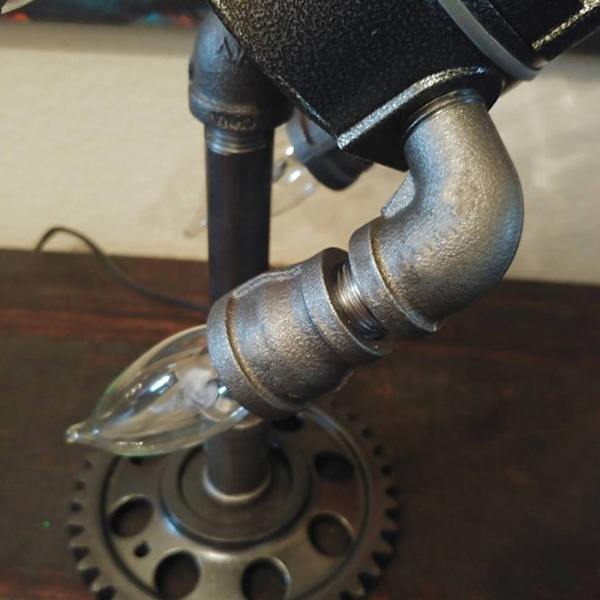 Steampunk Raket Ljus Bazooka Flamma Nattlampa Present Heminredning