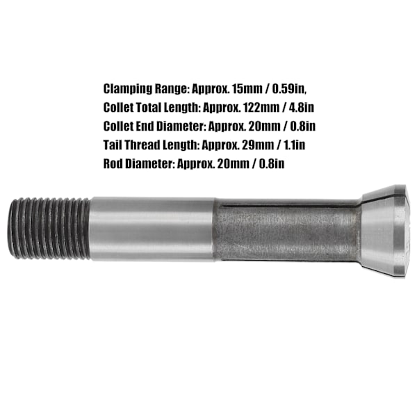 Slipmutter M20 Tråd Slipmaskin Elastisk Kolv Fäste Ersättning 122mm15mm