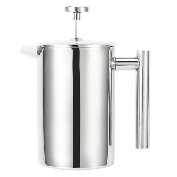 Multifunktionell 304 Rostfritt Stål Dubbeldäckad Kaffekanna Tekanna Kökstillbehör 800ml