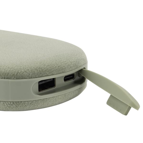 Handvärmare Powerbank 10000mAh 2 i 1 Snabb Uppvärmning Bärbar Laddningsbar Elektrisk Digital Display Handvärmare Grön