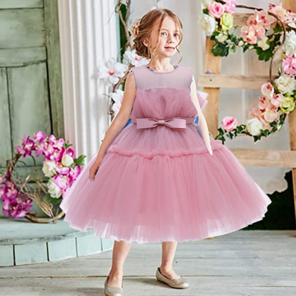 Paljetter Klänningar Baby Girl Princess Dress Bowknot