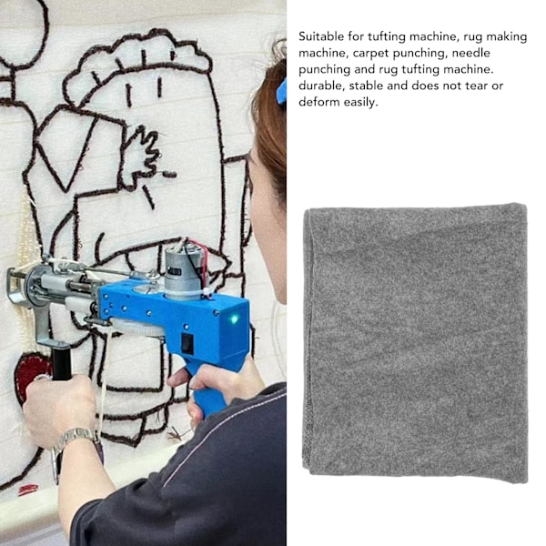 Tuftningsväv Mjuk Slitstark Polyester 2m Bred 1m Lång Används Ofta Punch Needle Tyg för Hantverk Matta
