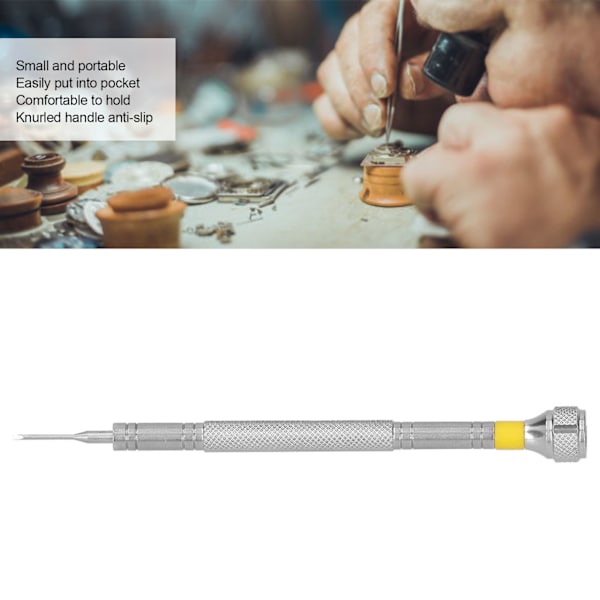 Rak skruvmejsel med rakt spår, bärbar, exakt, för reparation av klockor och smycken, 0,8 mm / 0,03 tum