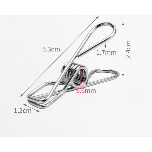 Klädnålar för tvättklämmor - 30-pack tunga, mångsidiga klädnypor i rostfritt stål Metalltråd Nyttoklämmor Torkpinnar Klämmor för