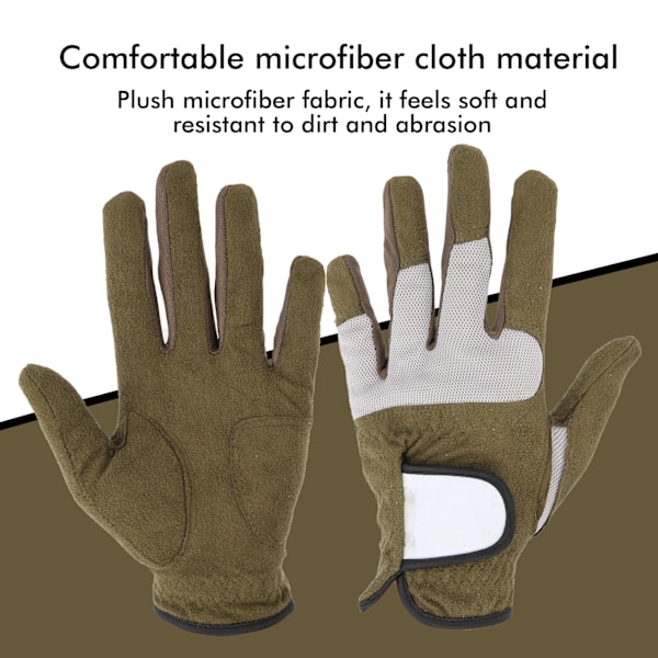 Män Golfhandskar Vänster Hand Mikrofiber Svett Absorberande Mjuk Andas Golfhandskar Armégrön 24#
