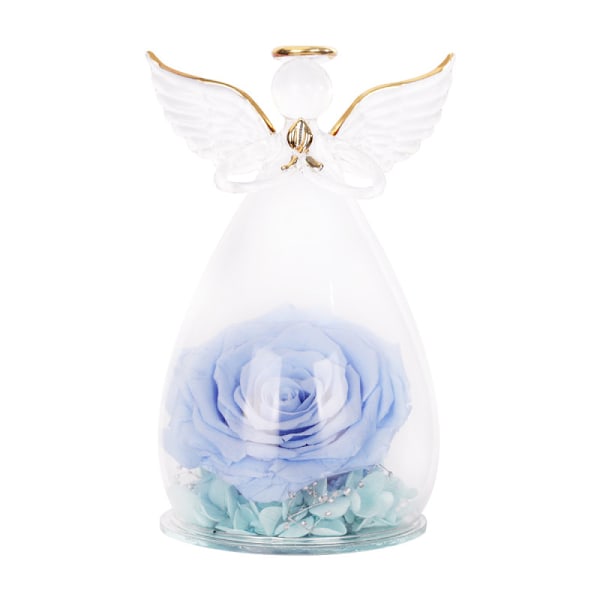 Eternal Love Gifts, Unik Konserveringsprocess Skyddsängel Figurer Lämpliga För Flera Tillfällen, Konserverad Ros För Heminredning Med Äkta