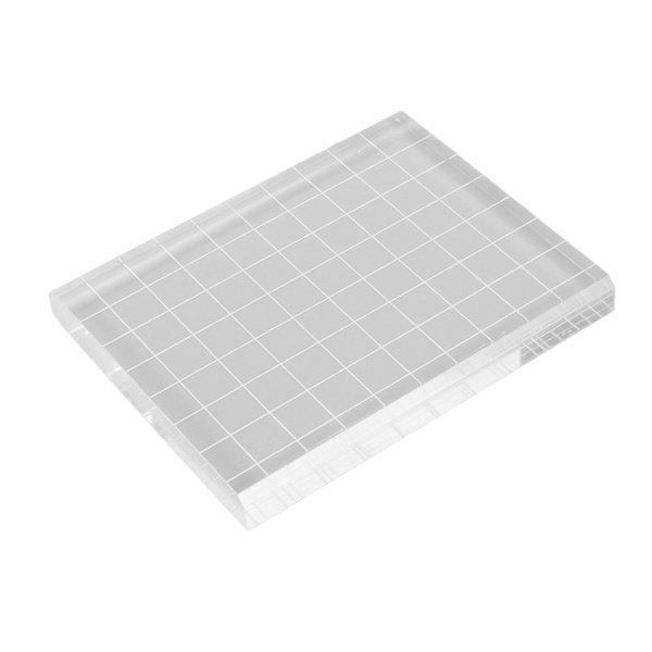 Akryl stämpelblock Genomskinliga linjer Transparent styv DIY Genomskinlig stämpelblock för kort Anteckningsböcker Dagböcker Inbjudningar