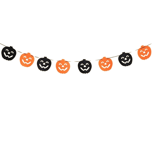 Halloween tygbanderoll hängande vimpel flag girlang dekoration fest prydnader (#10)