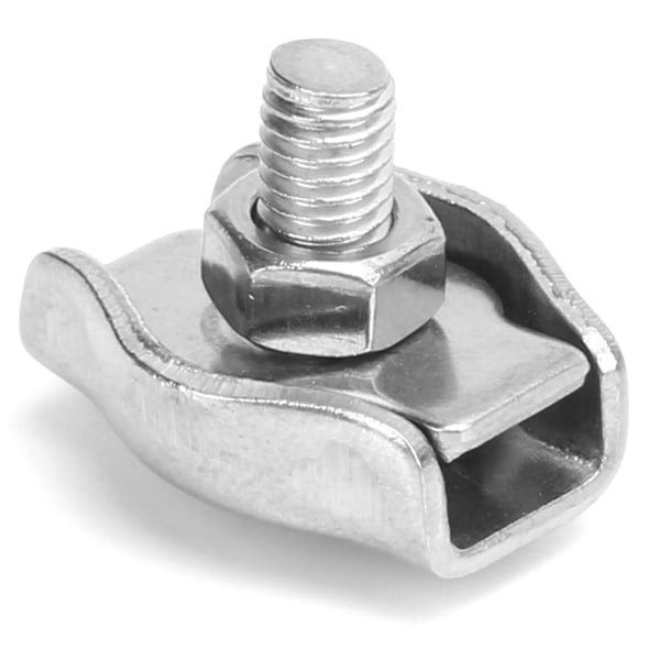 5PCS Repklämma Simplex Rostfritt Stål Marin Hårdvara Fixeringsklämma för Lyftanordningar 4mm/0.16in