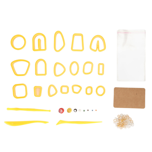 Polymer Clay Cutter Set 18 Cutters Hållbar Plast Smoothing Multi Purpose Clay Örhänge Making Kit för Smycken Hantverk DIY